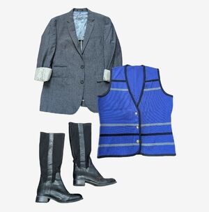 Knit Vest & Boyfriend Blazer Bundle